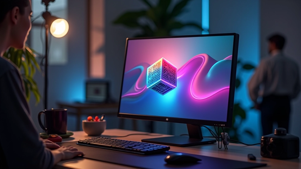 Demonstração visual de um cubo 3D colorido renderizado em Cinema 4D
