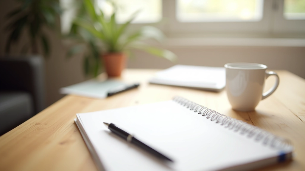 Espaço de trabalho criativo minimalista com materiais de design